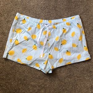 NWOT lemon pajama shorts
